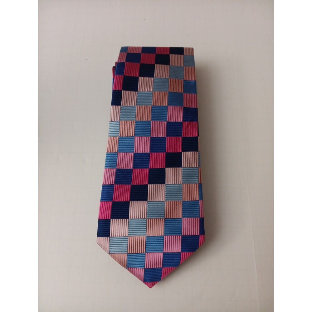 Turnbull & Asser Exclusive Geometric Tie Mens 56in x 3.5in 100% Sill Hand Made